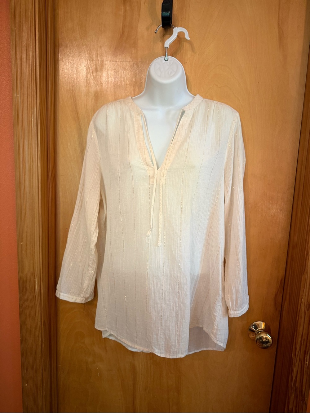 Carve Designs Organic Cotton Gold Stripe Tunic L